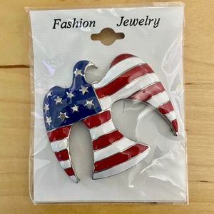 Patriotic American Eagle Enameled Pin
